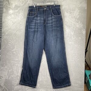 Southpole Jeans mens 34x33 Blue Denim Baggy Loose Relaxed Fit Skater Y2K Hip Hop